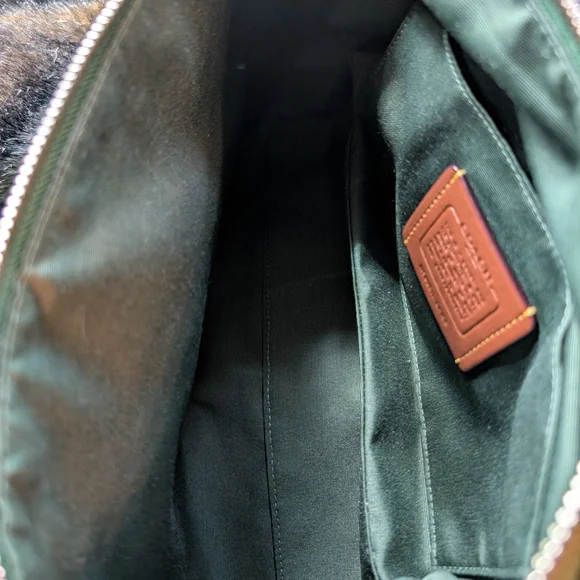 Coach Emerald Green Pebbled Leather Satchel with Removable Strap - Picture 4 of 5